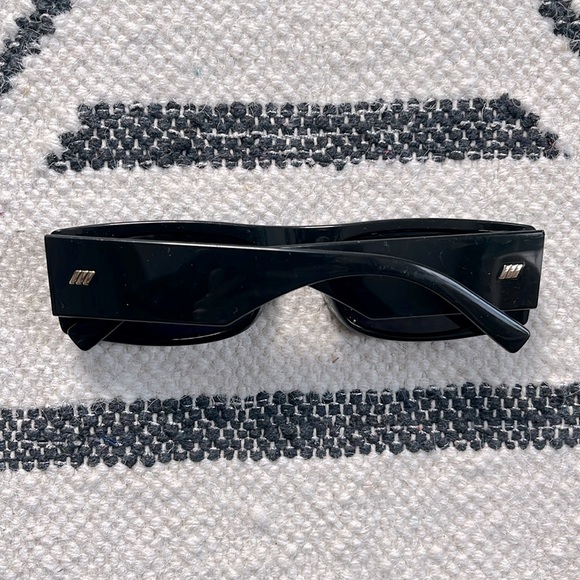 Le Specs Recovery Black Unisex Rectangle Sunglasses—Le Sustain - Picture 3 of 11